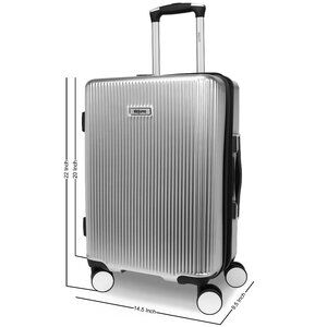 World Traveler Dejuno Monarch 20-Inch Carry-On Polycarbonate Spinner Luggage - T